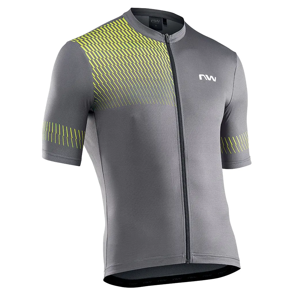 Northwave Origin Jersey - Dark Grey/Yellow Fluo 1