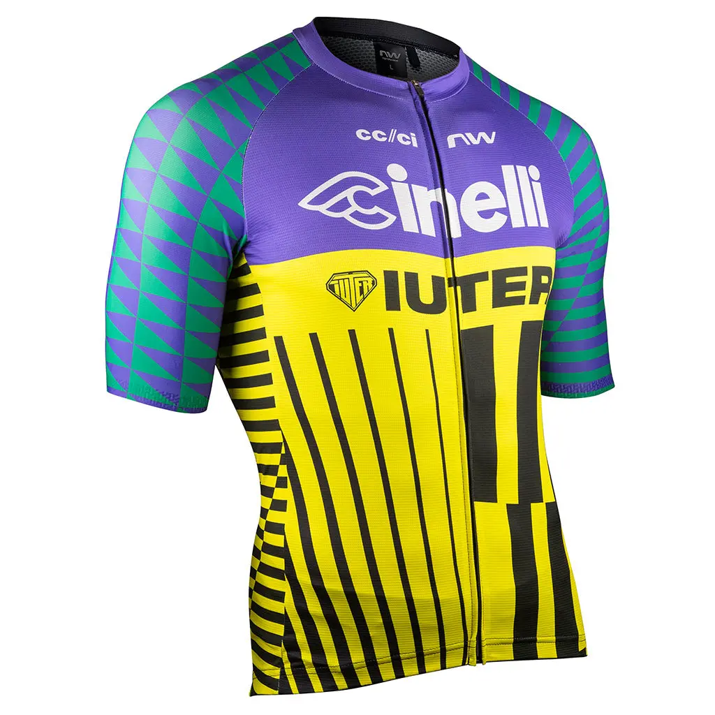 Northwave Cinelli-Iuter Team Jersey - Yellow/Purple 1