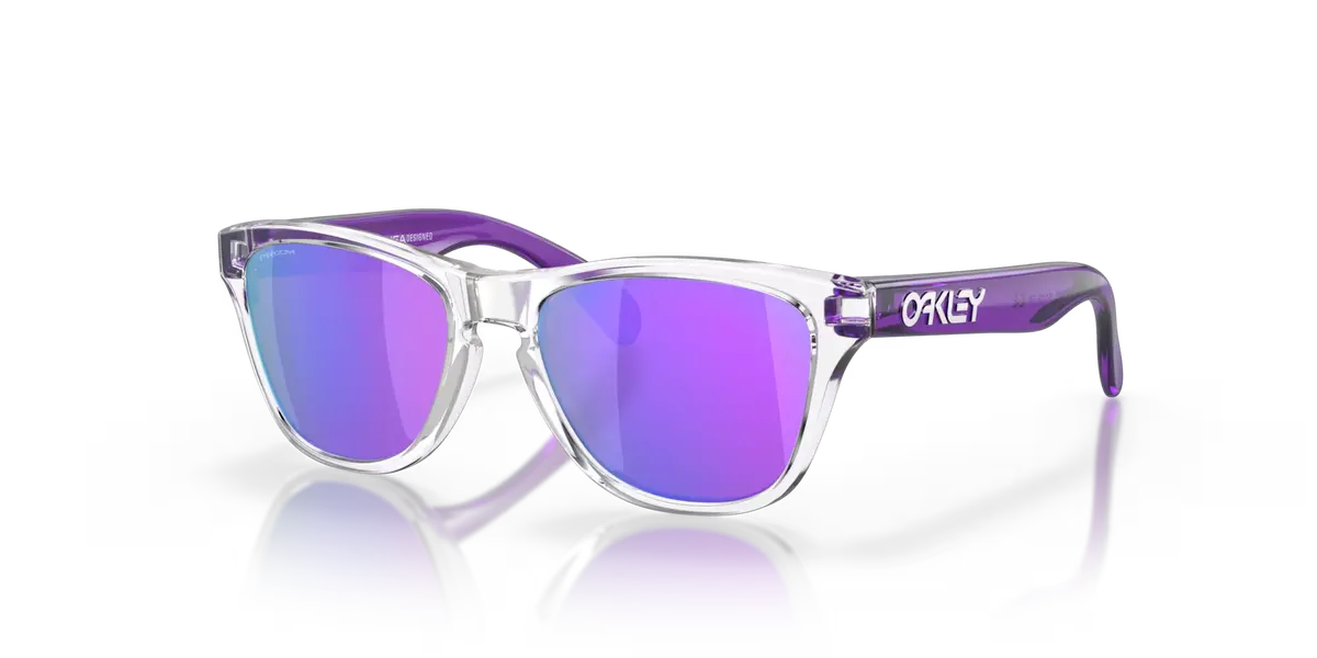 Oakley Frogskins Xxs Prizm Violet Lenses, Clear Frame 1