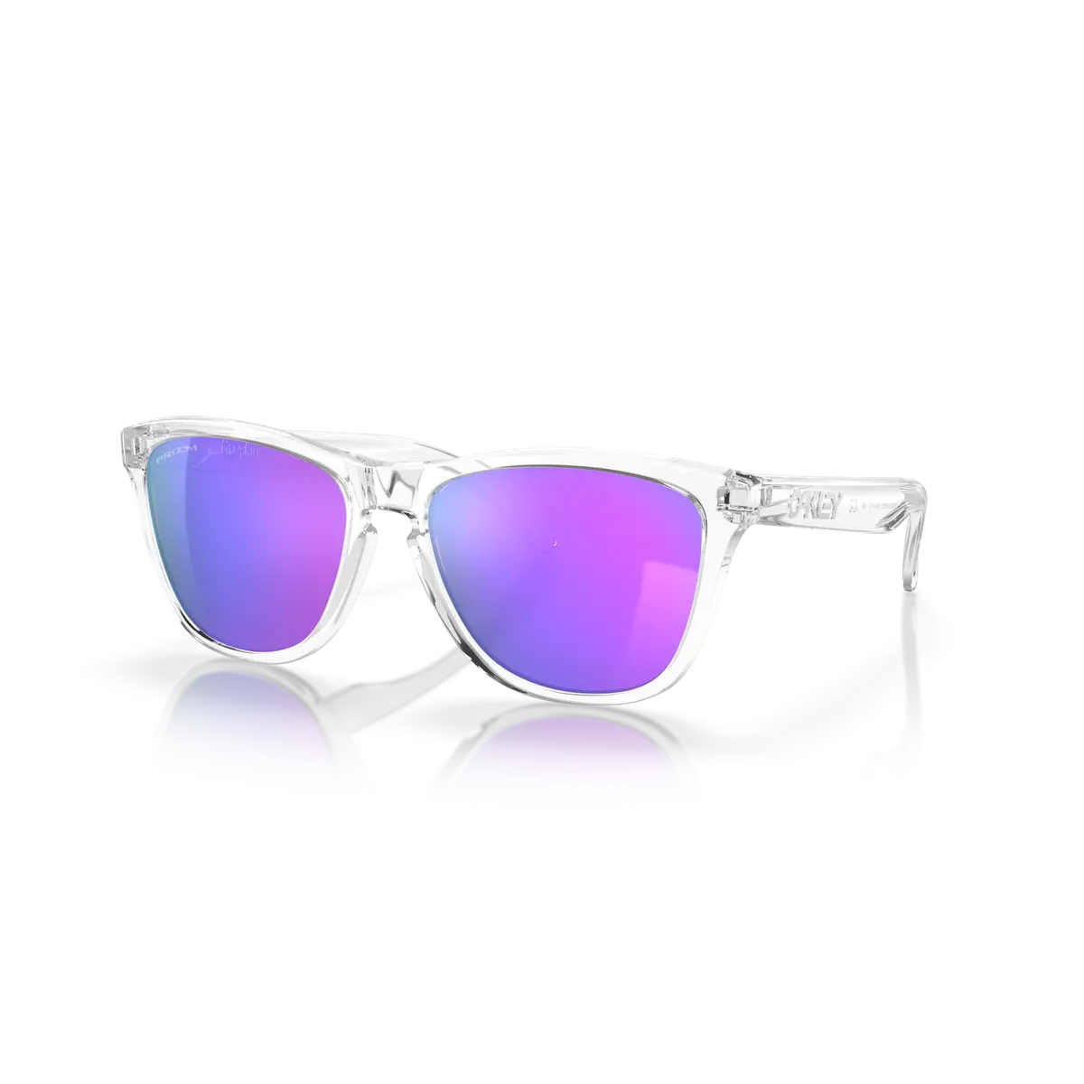 Oakley Frogskins Prizm Violet Lenses Polished Clear Frame 1