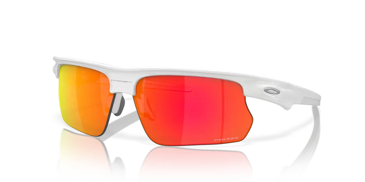 Oakley Bisphaera Prizm Ruby Lenses, Polished White Frame 1