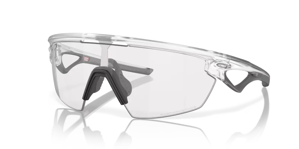 Oakley Sphaera Clear To Black Iridium Photochromic Lenses, Matte Clear Frame 1