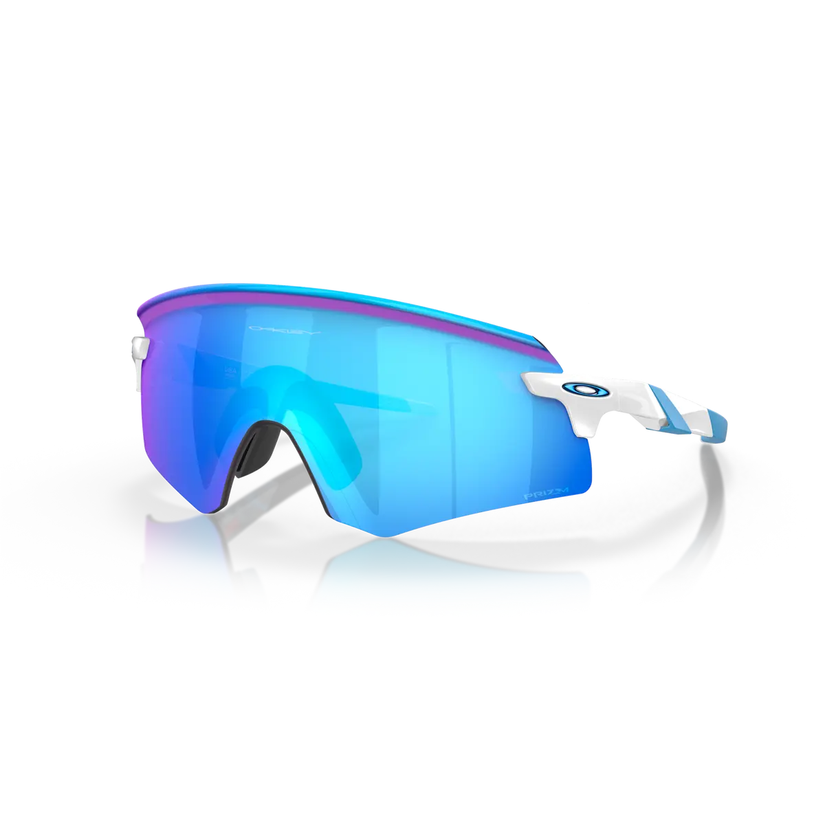 Oakley Encoder Prizm Sapphire Lenses Polished White Frame 1