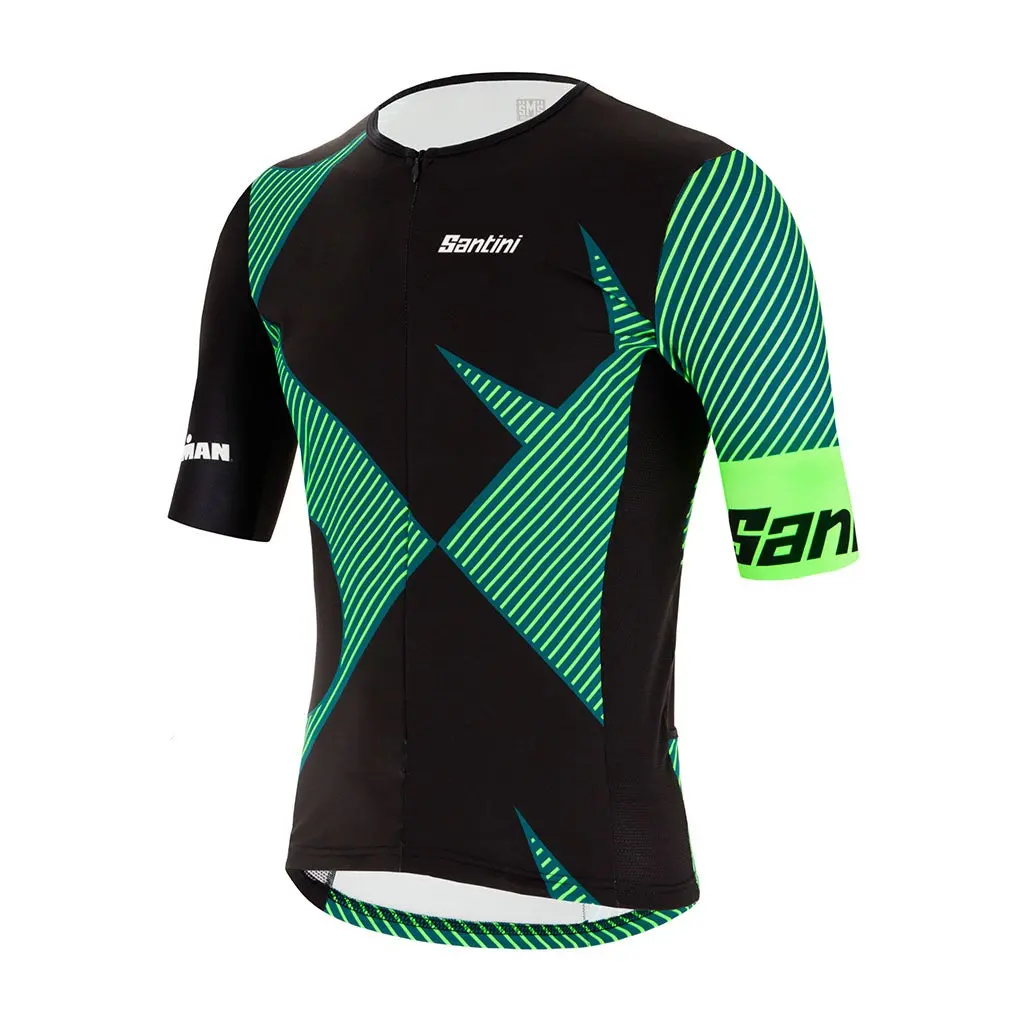 Santini Ironman Cupio Tri Jersey - Fluo Green 1