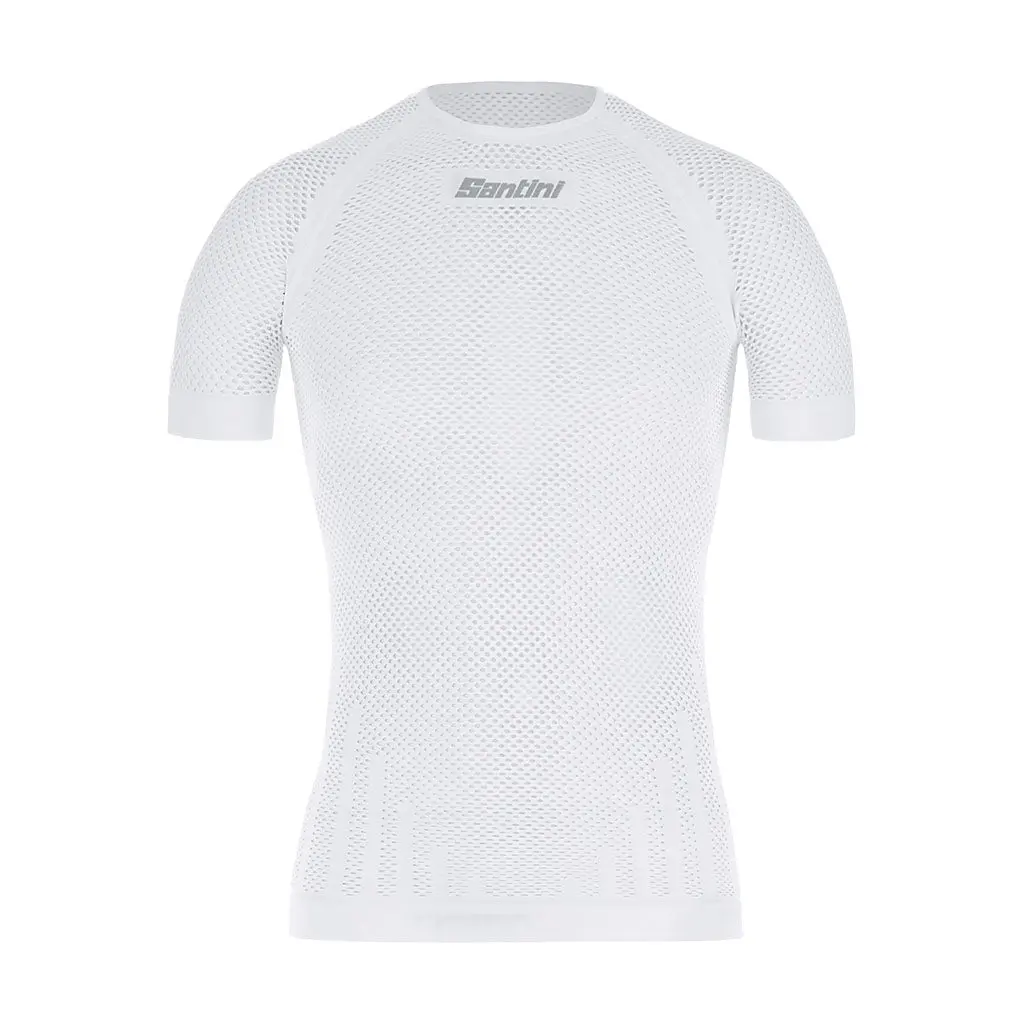Santini Mesh Short Sleeve Baselayer - White 1