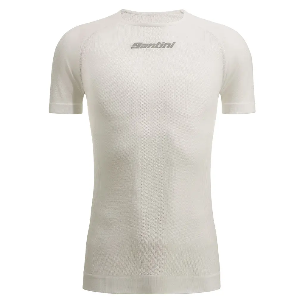 Santini Rete Short Sleeve Baselayer - White 1