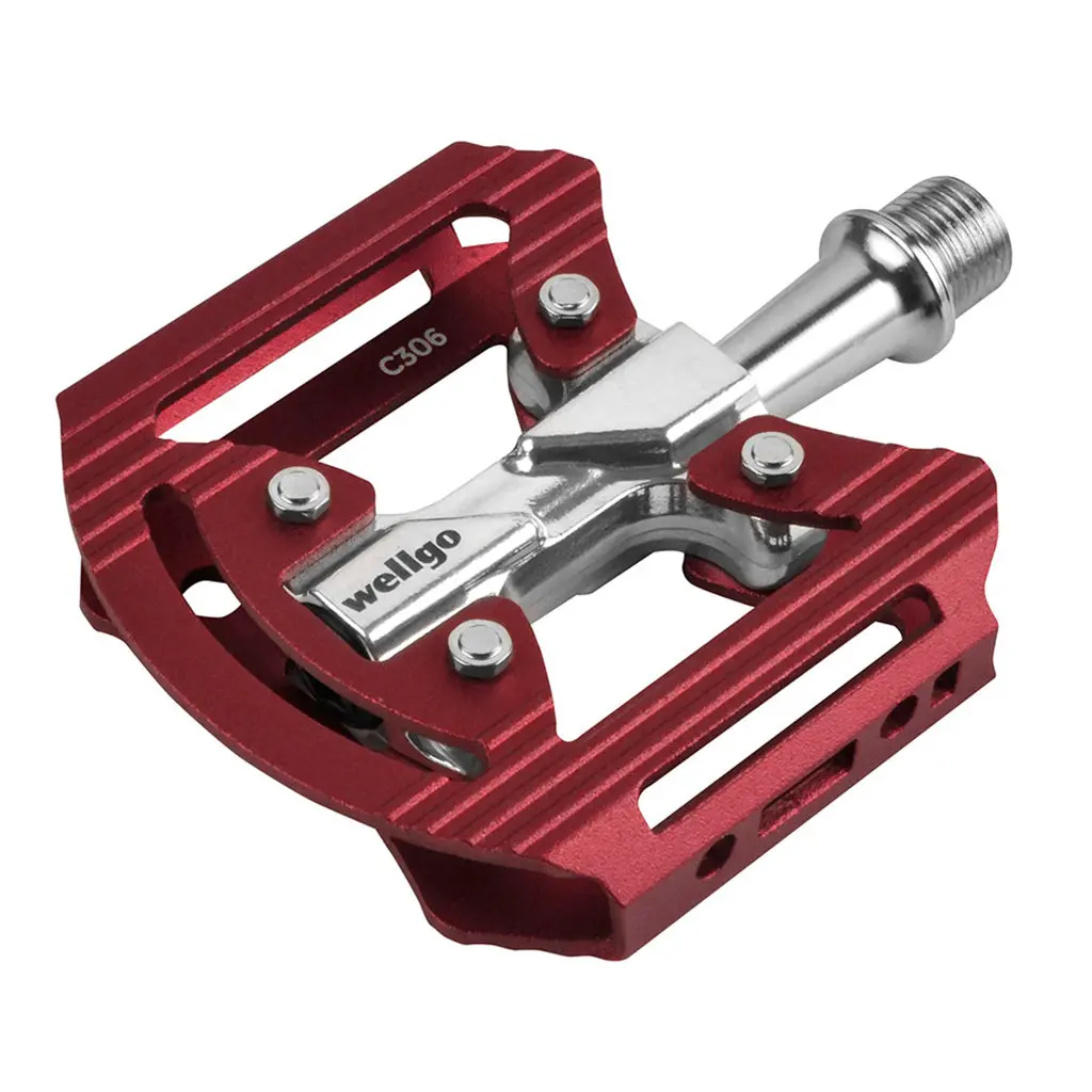 Wellgo C-306 Cnc Aluminium Flat Pedal-Red 1
