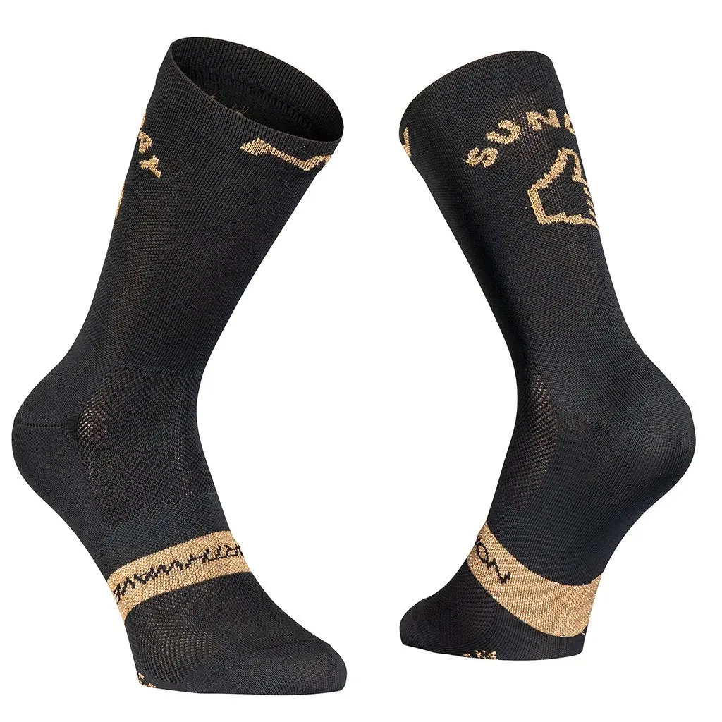 Northwave Sunday Monday Socks - Black/Gold 1