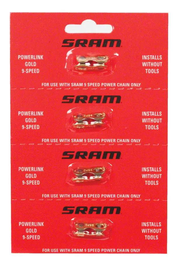Sram Power Lock Gold 9 Speed, 4Pcs 1