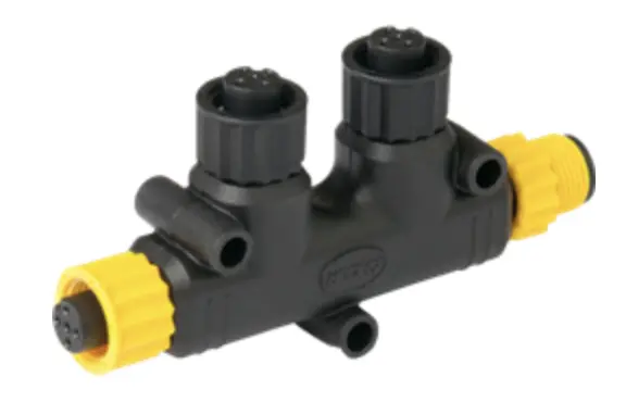 Ancor 270103 Marine Network Cable Connector; For Used To Connect Nmea 2000 Drop Cables And Backbone Cables; Nmea 2000 Two Way Tee Connector; Single 1