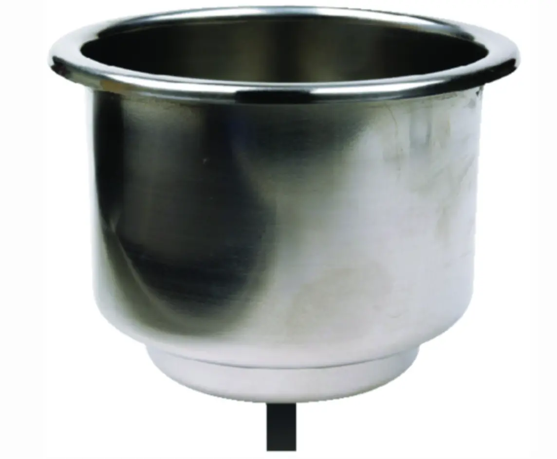 Seachoice Stainless Steel Recessed Drink Holder W/Drain 50-79420 1