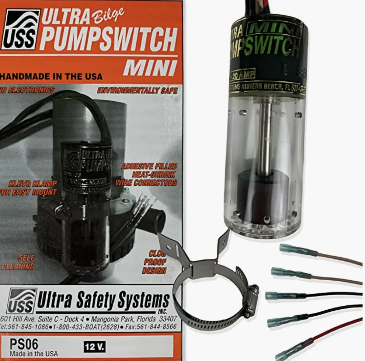 Ups-0612V Ultra Safety Systems Float Bilge Pump Switch Mini Ups-0612V 1