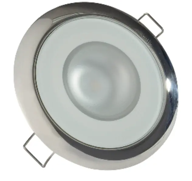 Lumitec Mirage - Flush Mount Down Light - Glass Finish/Polished Ss Bezel - White Non-Dimming 113113 1