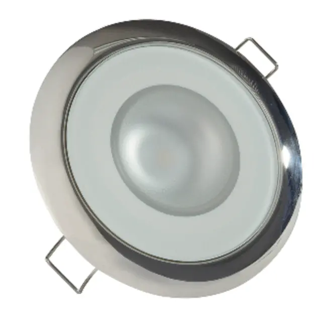 Lumitec Mirage - Flush Mount Down Light - Glass Finish/Polished Ss Bezel - Warm White Dimming 113119 1
