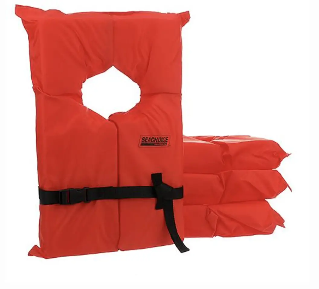 Seachoice 50-85510 Orange Adult Vest 4Pak W/Bag 1