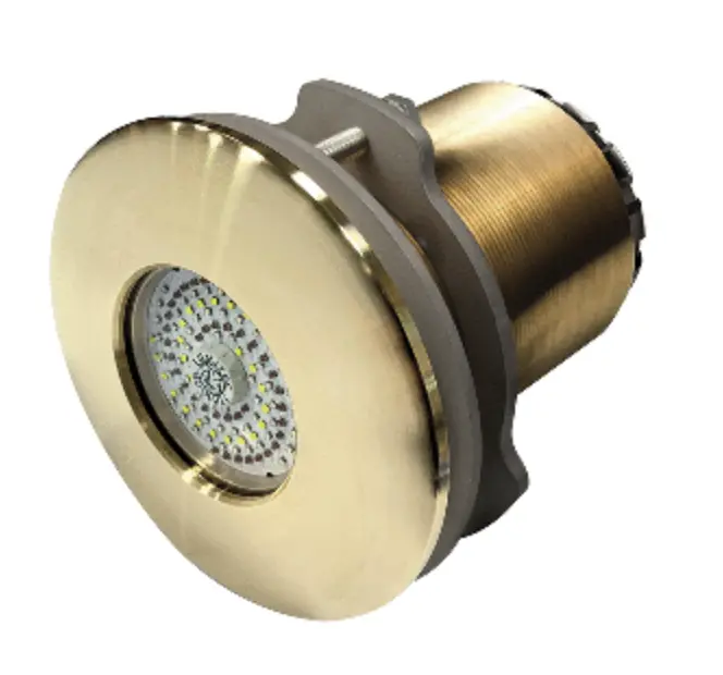 Lumitec Seablaze Typhoon Underwater Light - Bronze Thru-Hull Led Light - Spectrum Rgbw - Flush Mount 101451 1