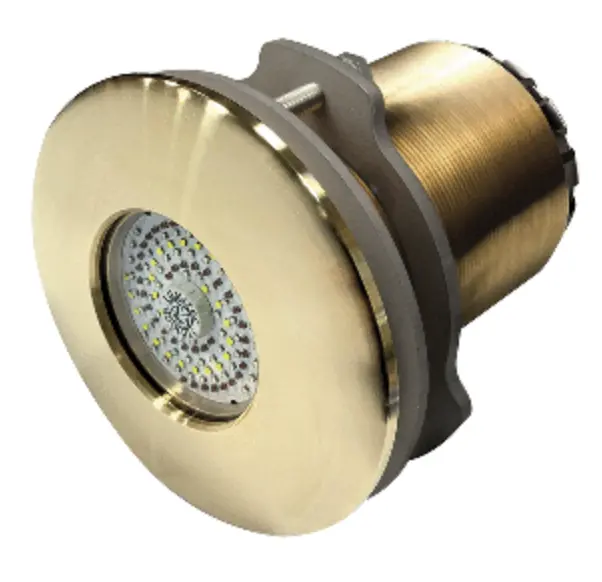 Lumitec Seablaze Typhoon Underwater Light - Bronze Thru-Hull Led Light - White/Blue - Flush Mount 101450 1