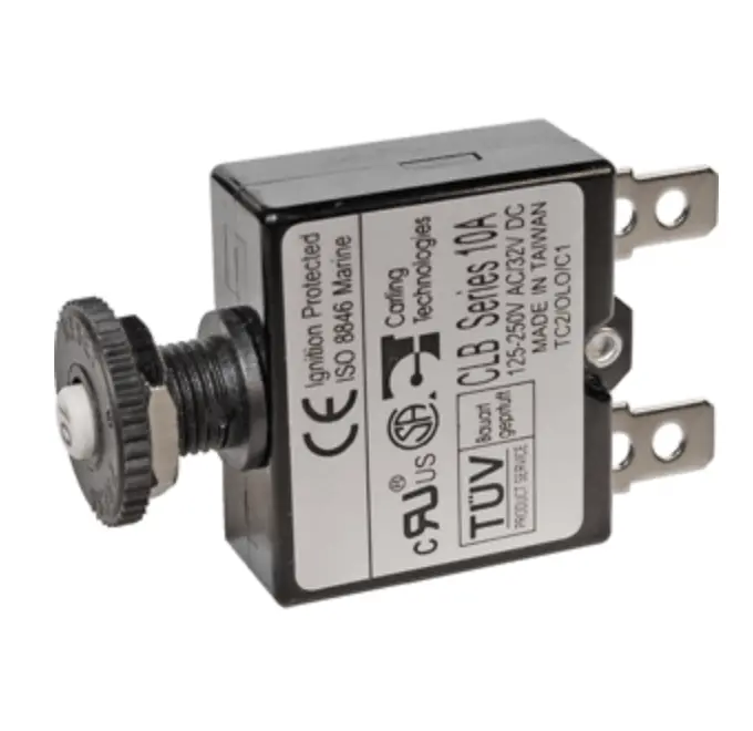 Blue Sea 7054 10A Push Button Thermal With Quick Connect Terminals  7054 1