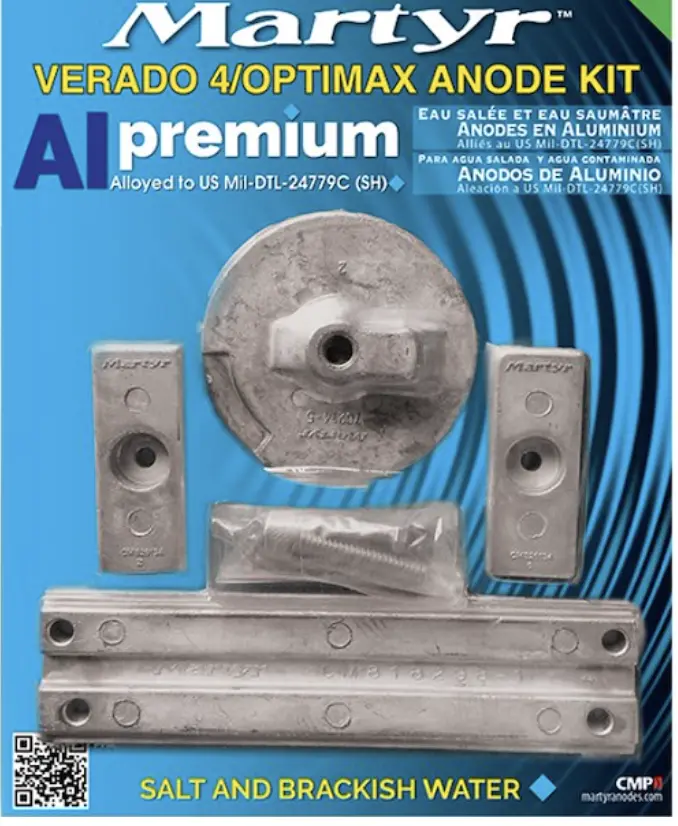 Martyr Anodes / Marine Anode Kit (Cmverado4kita) Anode Kit Al Mrc Verado4 1