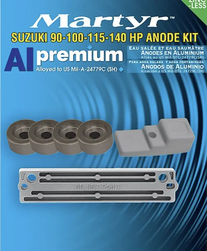 Martyr Anodes / Marine Anode Kit (Cmsz90140kita) Suzuki 90-100-115-140 1