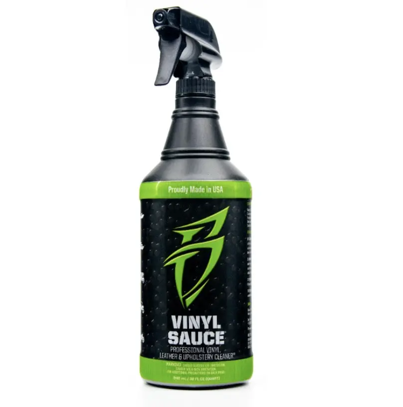 Bling Sauce Vs0032 Vinyl Cleaner; Vinyl Sauce ®; Cleans Dirt, Sunscreen, Body Oils And Food Stains On Vinyl Seats, Clear Vinyl Windows, Leather, Rubber, Inflatable Boats And Carpet; 32 Ounce Spray Bottle; Single 1
