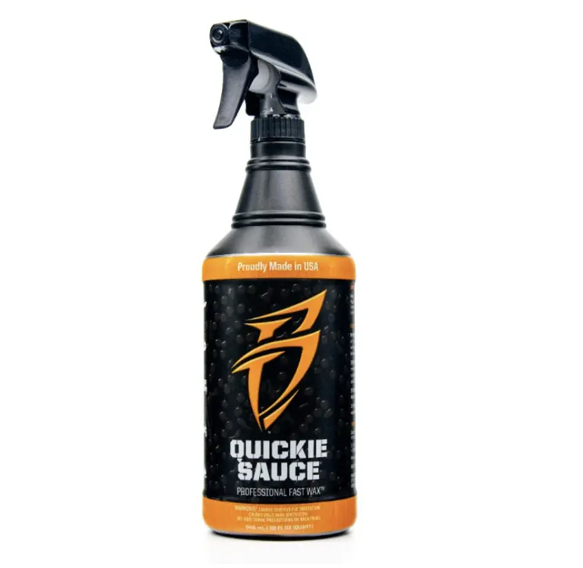Bling Sauce Qs0032 Marine Wax; Quickie Sauce ®; Provides High Gloss Shine With Uv Protection On Fiberglass, Paint, Vinyl Moldings And Decals; Professional Quick Montan Blend Liquid; 32 Ounce Spray Bottle 1