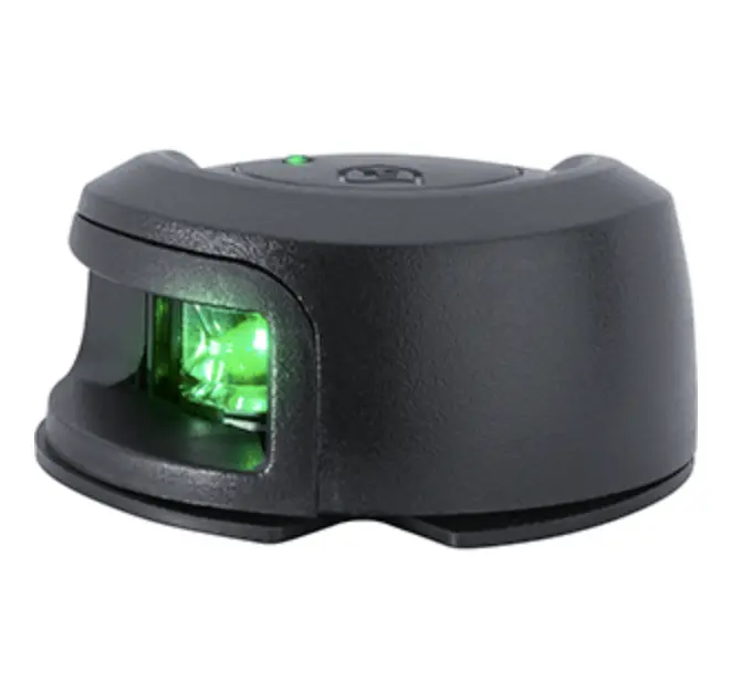 Attwood Nv2012pbg-7 Attwood Lightarmor Deck Mount Navigation Light - Black Composite - Starboard (Green) - 2Nm 1