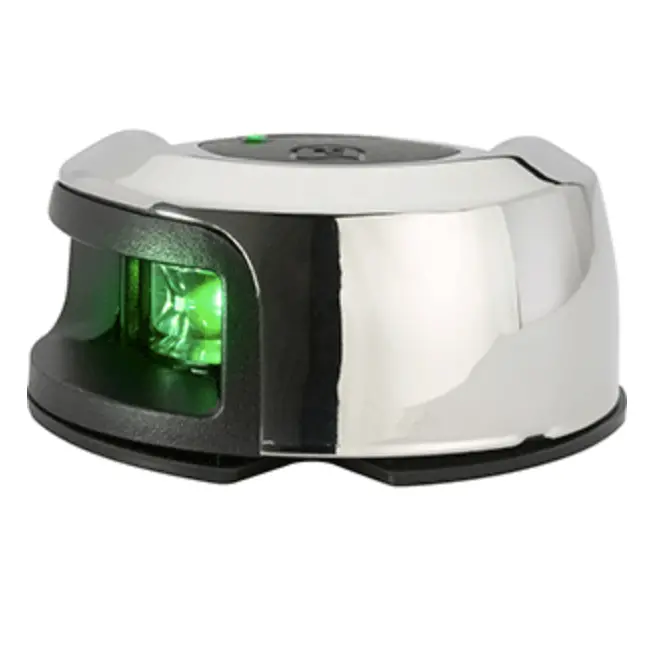 Attwood Nv2012ssg-7 Attwood Lightarmor Deck Mount Navigation Light - Stainless Steel - Starboard (Green) - 2Nm 1