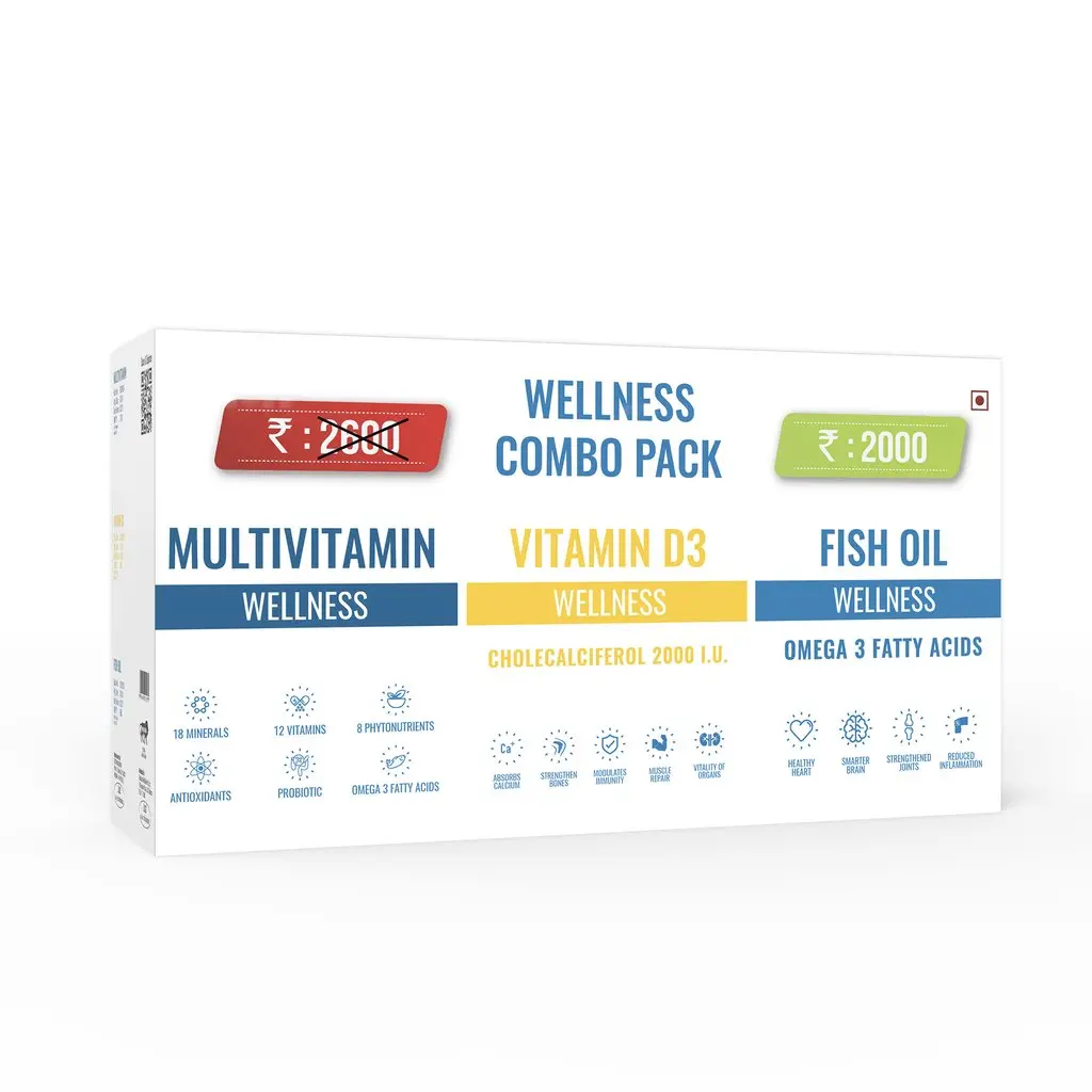 Steadfast Wellness Combo Fish Oil, Multivitamin, D3 1