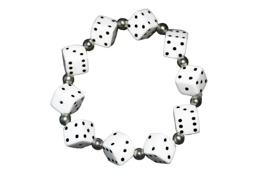 Thick Dice Bracelet (Various Colours) 1