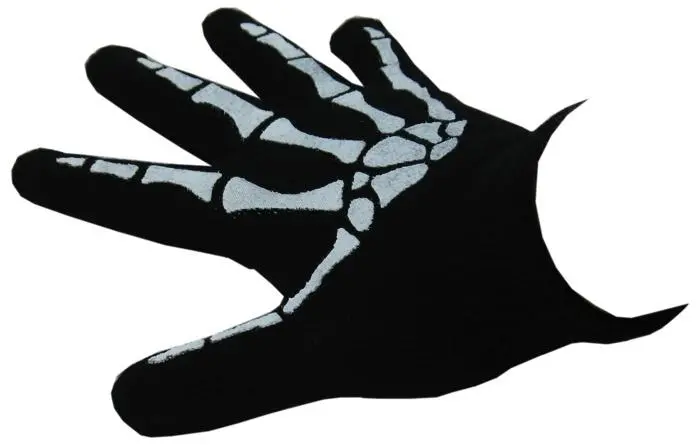 Black Gloves With Skeleton Design 1