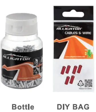Alligator Gear Cable Housing End Caps Alloy Ferrule 100Pc 1