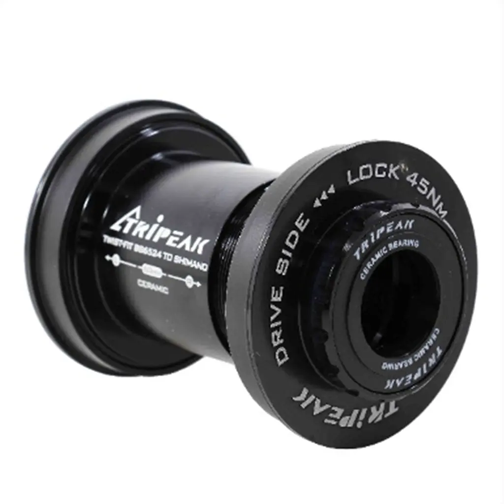 Tripeak Bb65 Twist Fit Bottom Bracket, Ceramic, Shimano Look Only 63Mm Road - Black 1