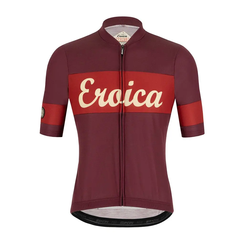 Santini Eroica Ruby Wool Jersey - Bordeaux 1
