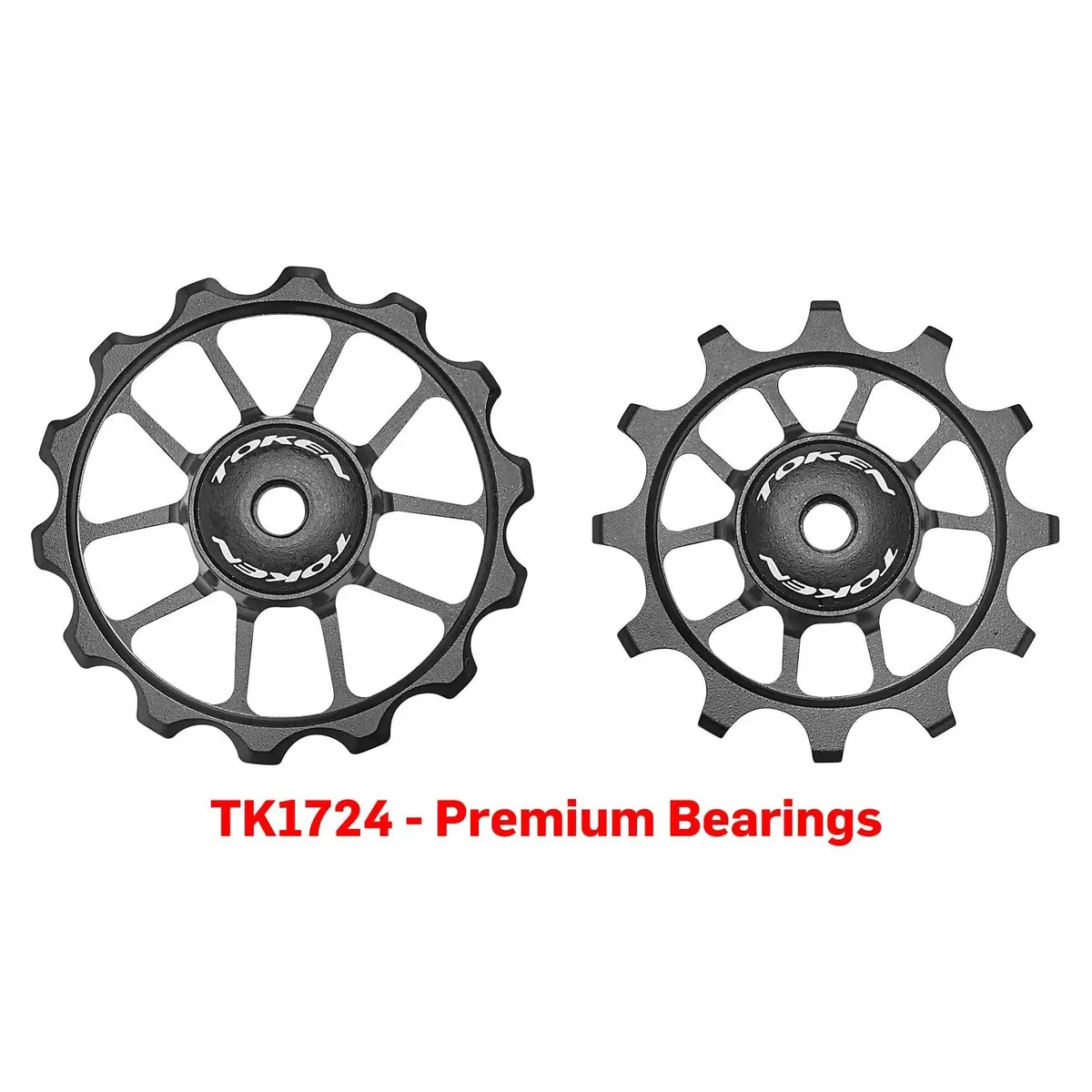 Token Rd Pulley Set For Shimano/Sram Alloy 11 Speed Upper 12T Lower 14T - Black 1