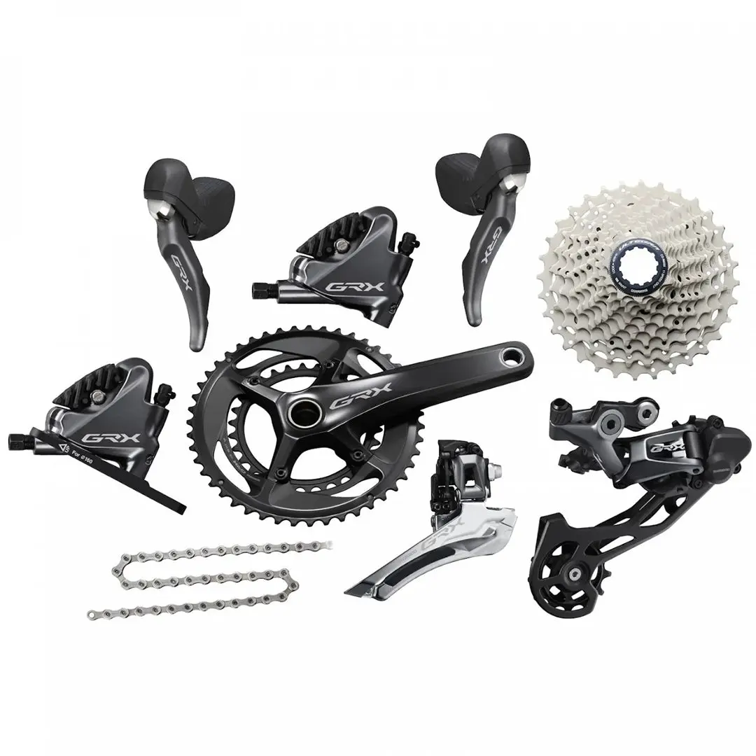 Shimano Grx-Rx810 2X11 Disk Brake Groupset - 48/31T-172.5Mm, 11-34T 1