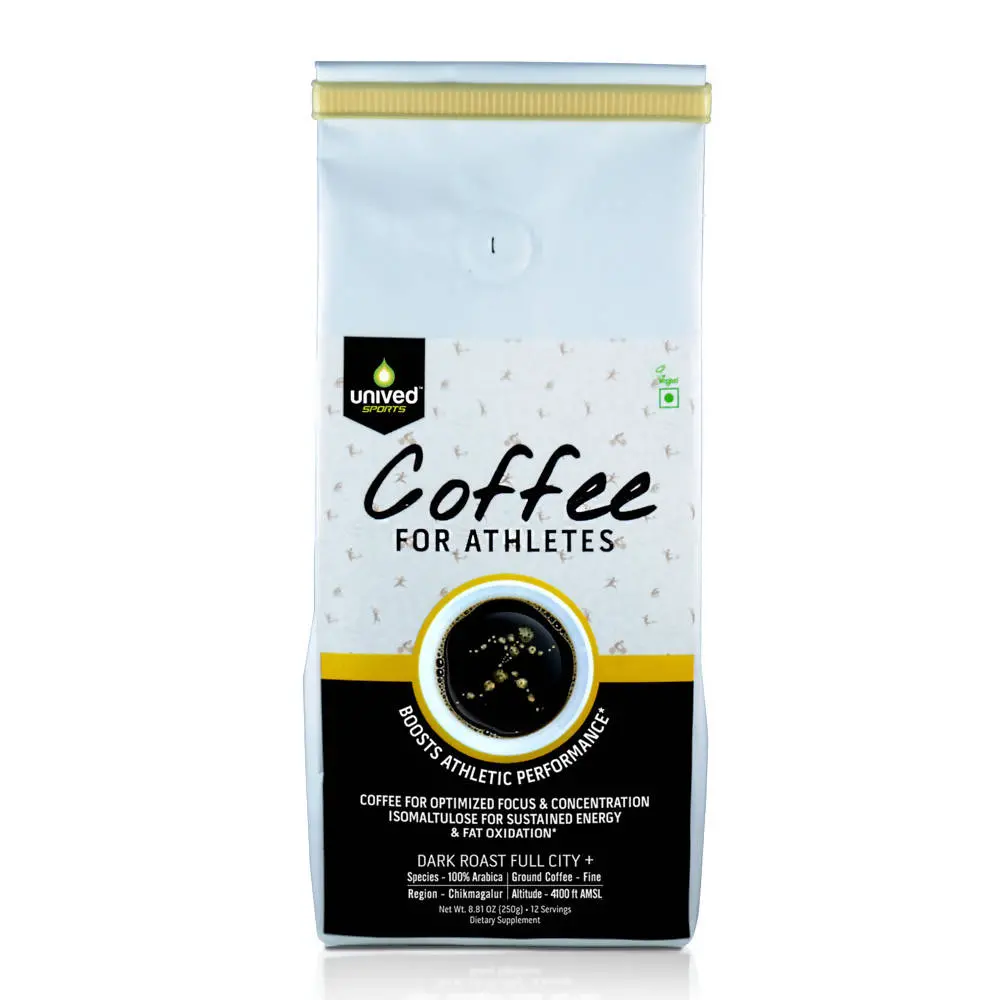Unived Sports Coffee For Athletes, Dark Roast Finely Ground, 250G 1