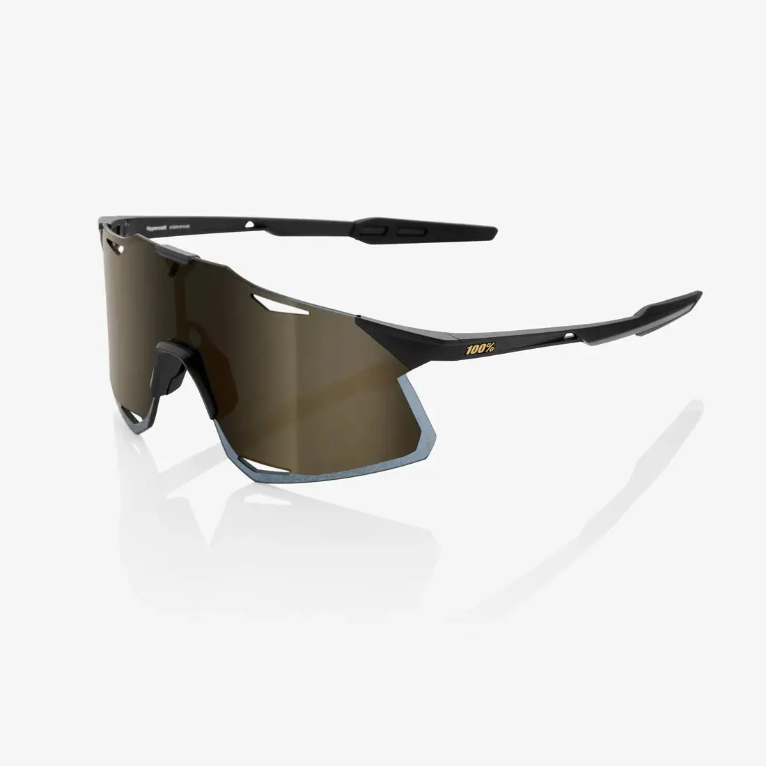 100% Hypercraft® Sport Sunglasses - (Matte Black/Gold Mirror) 1