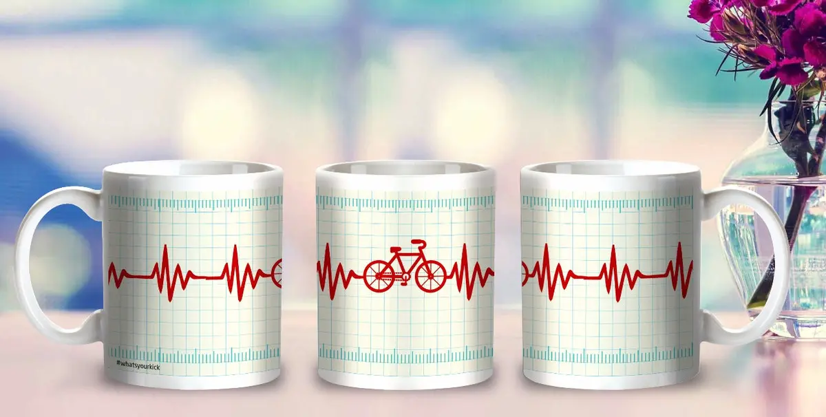 Cycling Inspired Coffee Mug - Heart Beat 1