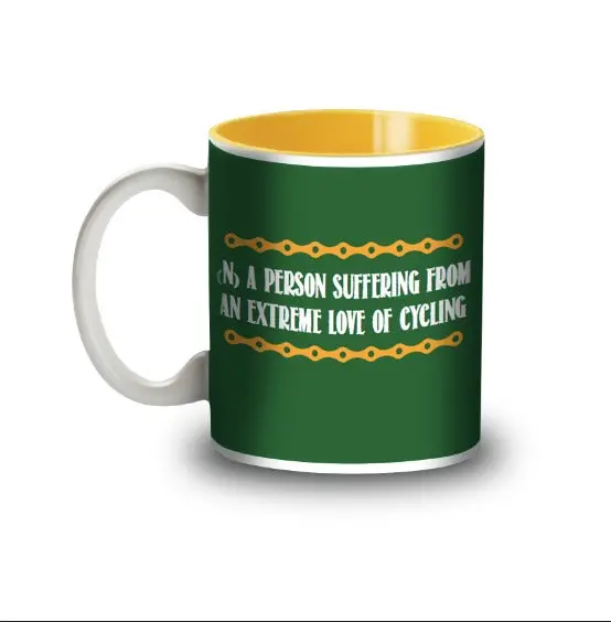 Cycling Inspired Coffee Mug - Psyclepath - Green 1
