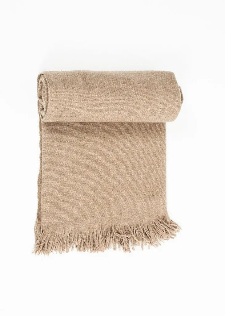 Cashmere Tassel Blanket In Brown 1