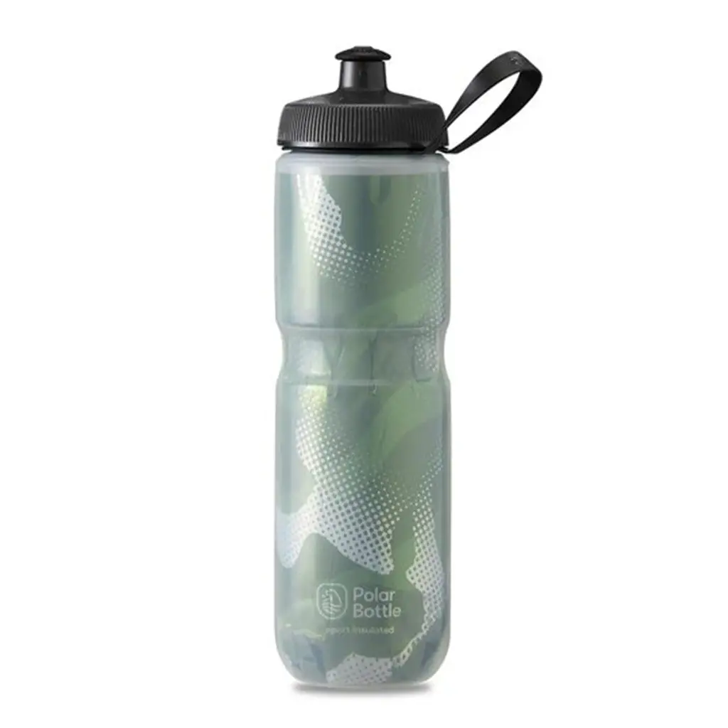 Polar Sport Insulated Contender Bottle - Olive Green/Silver 1