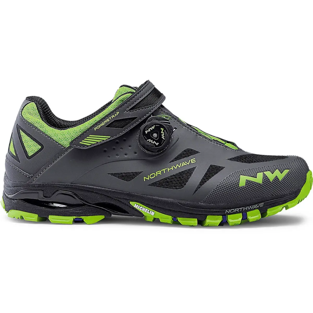 Northwave Spider Plus 2 Mtb-Am Shoes - Anthra/Green 1