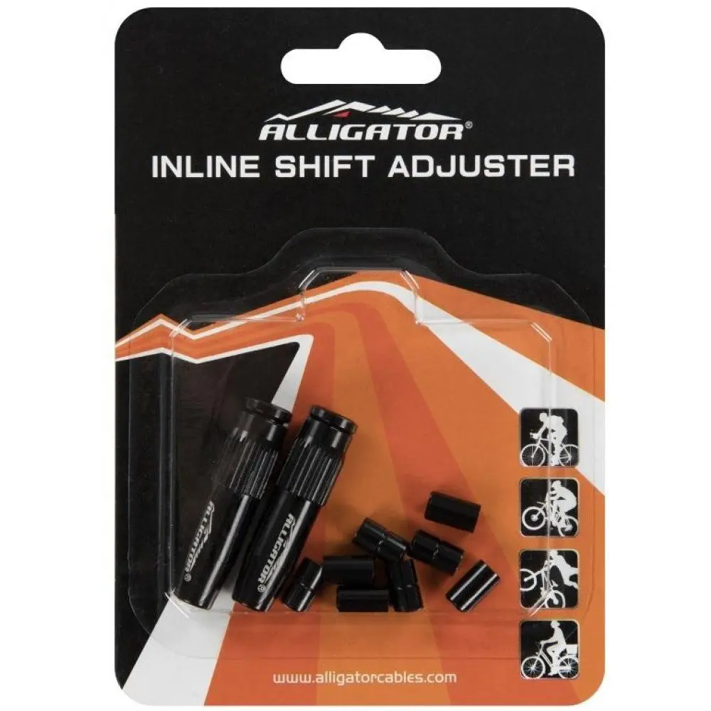 Alligator Gear Housing Bullet Inline Adjuster 2Pcs & 8 Ferrules - Black - Ly-Ia02bk-Diy 1