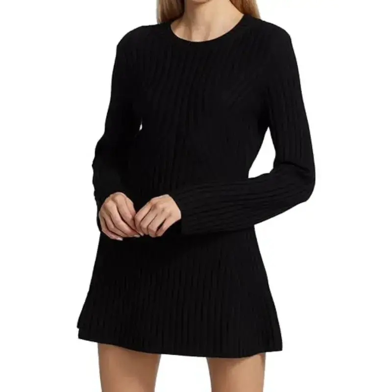 Long Sleeved Knitted Wool Dress 2