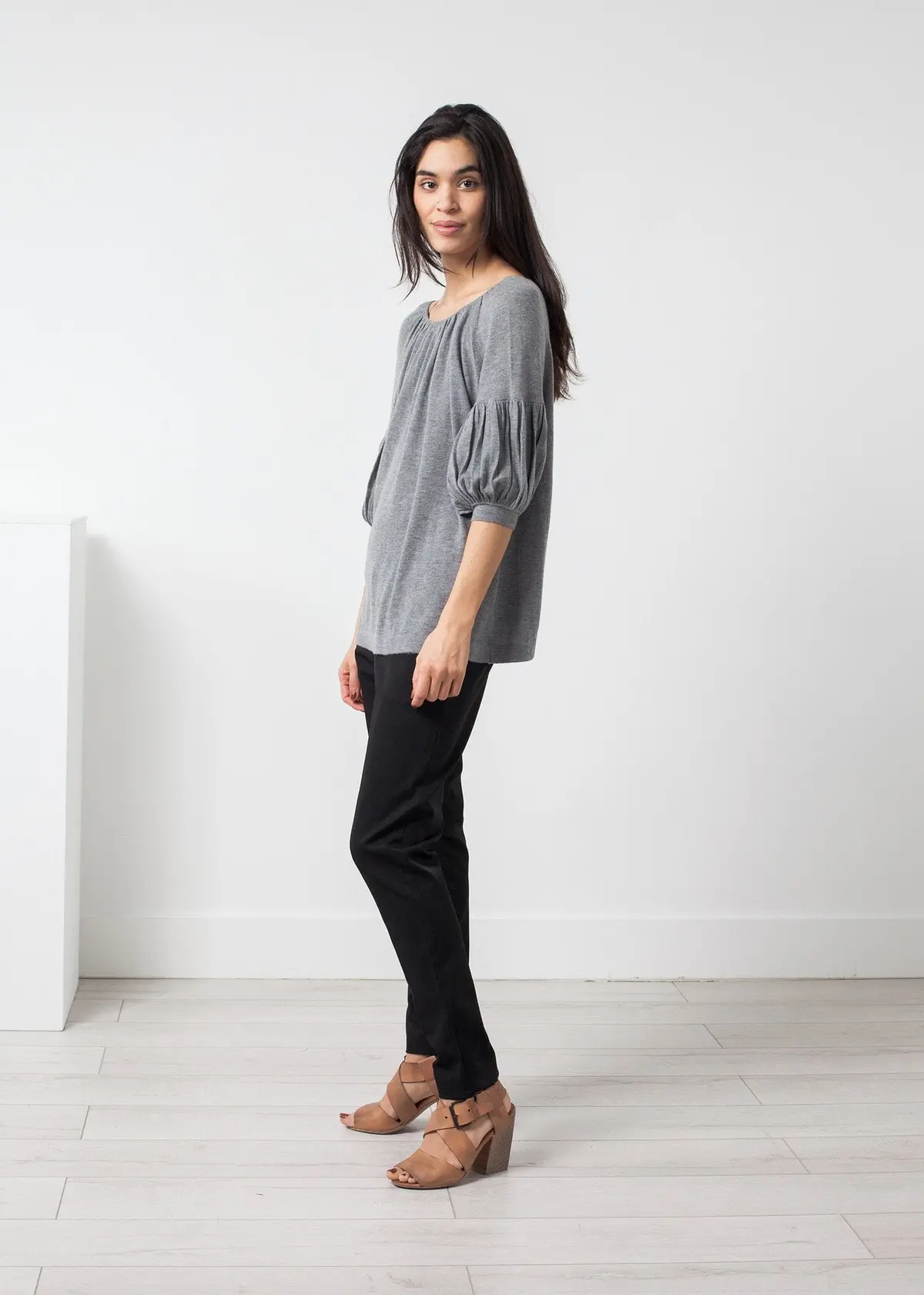 Cashmere Puff Sleeve Knit 1