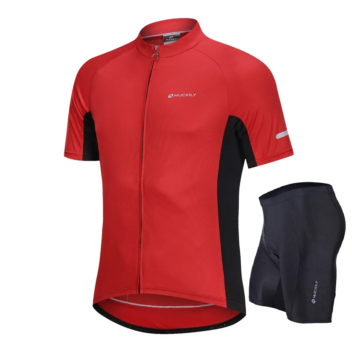 Nuckily Mg043 Ns355 Half Jersey And Shorts Set - Red 1
