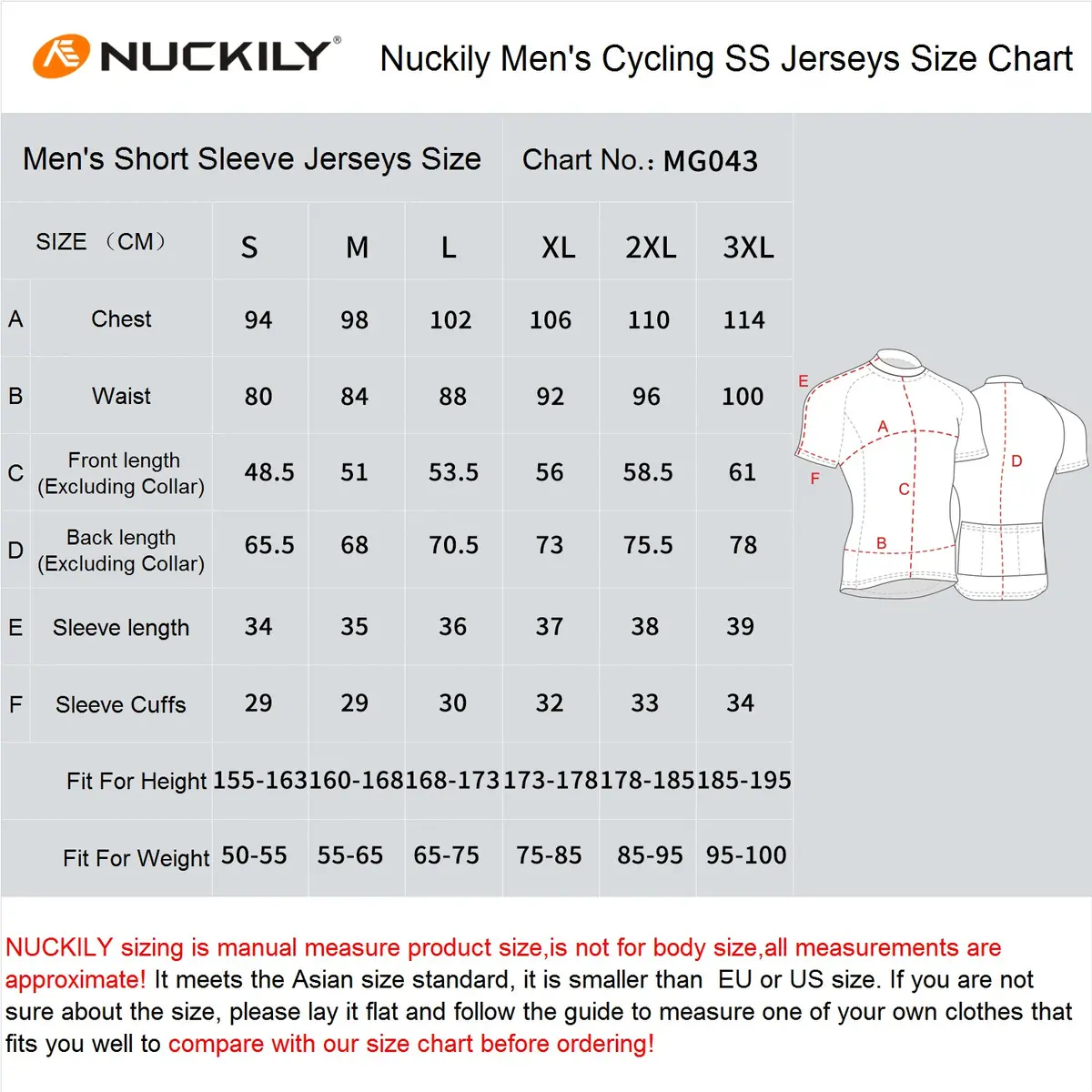 Nuckily Mycycology Mg043 Short Sleeves Cycling Jersey - Red 3