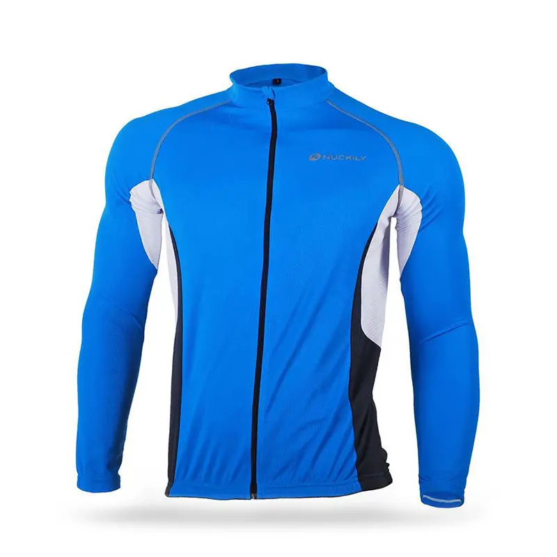 Nuckily Mycycology Mh008 Full Sleeves Cycling Jersey - Blue 1