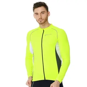 Nuckily Mycycology Mh008 Full Sleeves Cycling Jersey - Neon Green 1